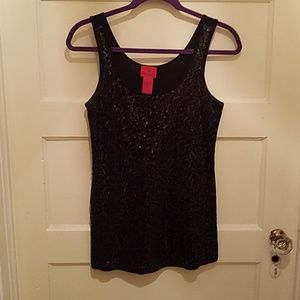 Black sequin tank